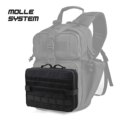 WYNEX Tactical Admin Molle Pouch, Medical EDC EMT Utility Bag Shell Design Attachment Pouches 1000D Nylon Hiking Belt Bags Waterproof