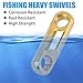 OROOTL Heavy Duty Barrel Swivels Saltwater Fishing Swivels Wind On Swivels for Big Game Fishing ​High Strength Stainless Steel Swivel Connector Tackle for Freshwater Fishing