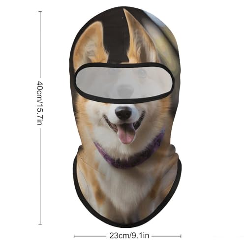 Balaclava para hombre y mujer con diseño de corgi, máscara facial para protección solar, transpirable y cubre toda la cabeza, ideal para senderismo, ciclismo, correr y conducir miniatura 2