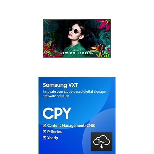 Image of SAMSUNG 95 inch QMC LFD Dynamic Crystal Color Display + VXT Cloud Based Digital Signage Player, Content Management Software- P Series, 1 Year Subscription