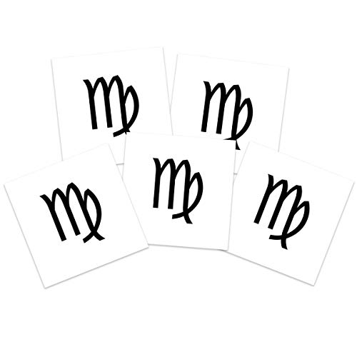 Virgo Zodiac Temporary Tattoos (5-Pack) | Skin Safe | MADE IN THE USA|