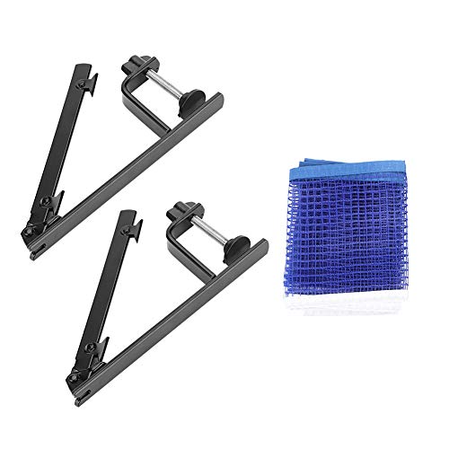 Mrisata Net Net Clamp 22×14×5 Portable Table Tennis Net with Metal Clamp Posts Set Accessory
