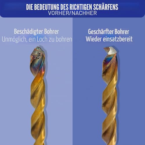 Tivoly Drill Doctor 400 Bohrerschärfgerät, für Bohrer mit 2,5 bis 13 mm, Schärfung bis zu einem Spitzenwinkel von 118 Grad