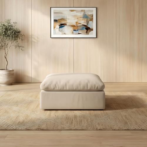 Image of Oversize Cloud Modular Sectional Sofa,Chaise Down Filled Comfort Sofa Detachable Couch Cushion Covers for Living Room Apartment,Khaki