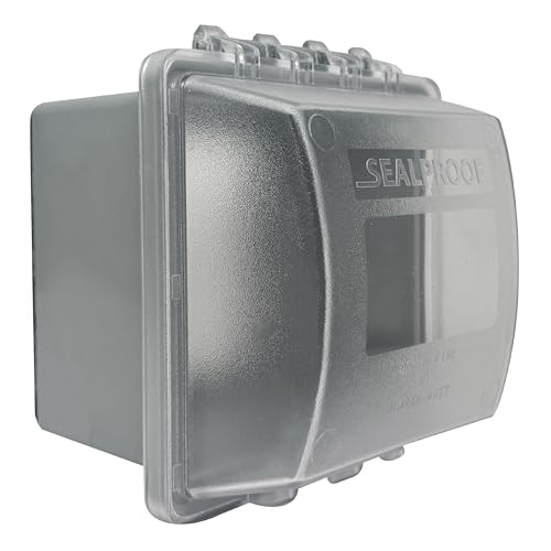 Sealproof 2-Gang Extra Deep in Use Outdoor Outlet Cover | Weatherproof, Lockable, UL Extra Duty Compliant, 45-in1 Configurations