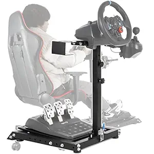 Minneer Wheel Stand PRO Steering Racing Wheel Stand Compatible with Lgitech G25, G27, G29, G920 Folding Gaming Compact Race Sim Cockpit, Wheel and Pedals NOT Included.