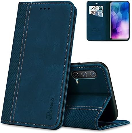 AKABEILA Case for OnePlus Nord 2T 5G Premium Leather Flip Wallet Case with Magnetic Closure Kickstand Card Slots Folio Phone Case Cover Shockproof Black