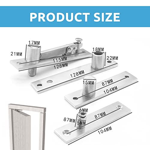 Stainless Steel Hidden Door Hinge: Door Pivot Hinges 360 Degree Heavy Duty Hinges For Hidden Door Bookcase,Heavy Duty Hidden Door Hinges For Secret Door,Pivot Hinge System #TOP1
