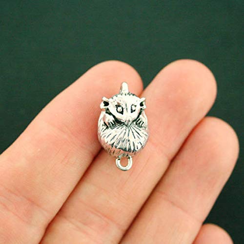 2 Possum Connector Charms Antique Silver Tone 3D Just Adorable - Charms Pendants DIY for Necklace Bracelet Jewelry Making Scrapbooking and Crafting