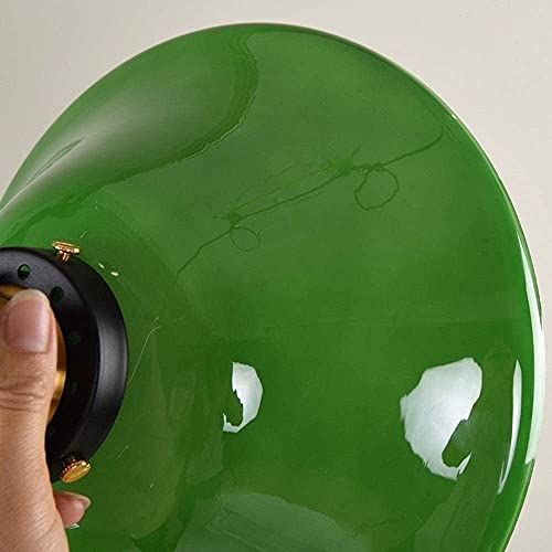 Suspension banquier verte orientable avec douille en céramique E27