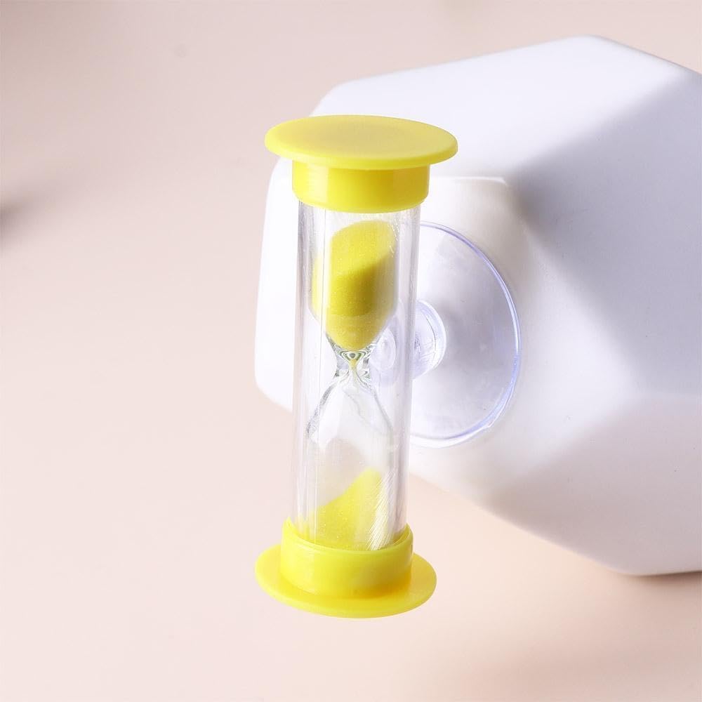 3 Minute Plastic Sand Timer,Hourglass Sand Clock with Suction Cup,Tooth Brushing Time Reminder Timers for Classroom Home (Blue)