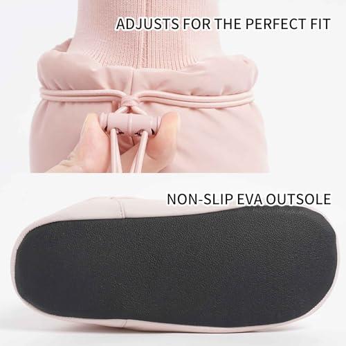 Daydance Fashion Shiny Teen Girls Women Ballet Warm up Booties Dance Shoes4