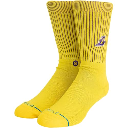 Chaussettes NBA Stance Lakers or vêtement basketball homme pointure 43-47