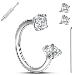 Silver with White CZ