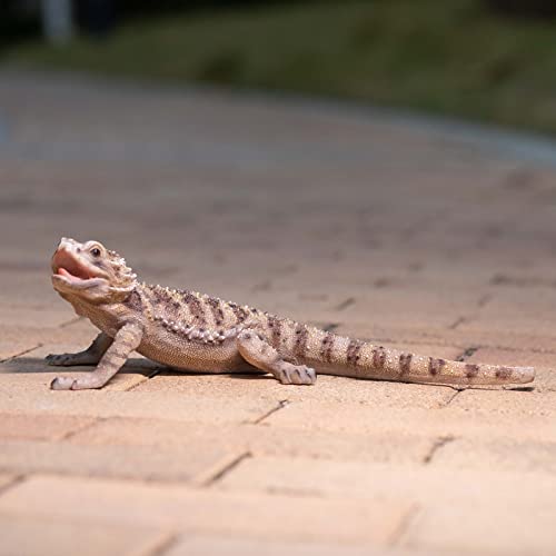 Suynybhf Garden Lizard Statue Vivid Horny Lizard Figurine Decorations Resin Animal Sculpture Outdoor Garden Statue For Patio Yard Lawn Ornaments Art Gift 12.6 Inch By Hand Painted thumb #1
