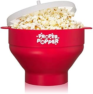 The Original Proper Popper Microwave Popcorn Popper, Silicone Popcorn Maker, Collapsible Bowl BPA