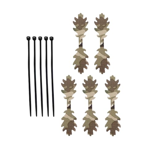 Hjälmkamouflageremsor – 5-delar kamouflageremsor för jakthatt, utomhusutrustning med 5 buntband för entusiaster spel träning vildmark öken fältövningar