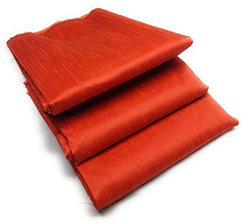 Image of SAIFOO Women /Girls Unisex Ethnic Unstitched Raw Dupion-Silk Solid Quality Plain Fabric /Cloth /Dress Material for Kurta, Pyjama, Suit, Pallazo, Blouse, etc