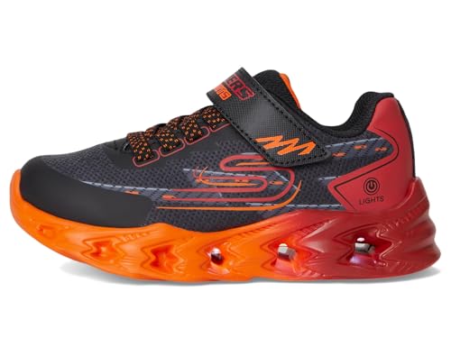 Skechers Baskets Vortex 2.0 pour garçon, Noir/Rouge, 31 EU