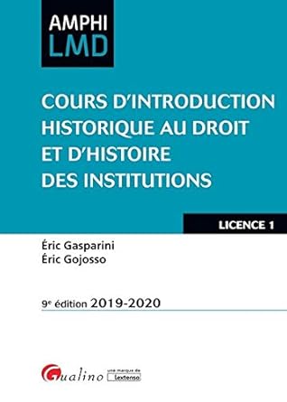 Cours d'introduction historique au droit et histoire des institutions