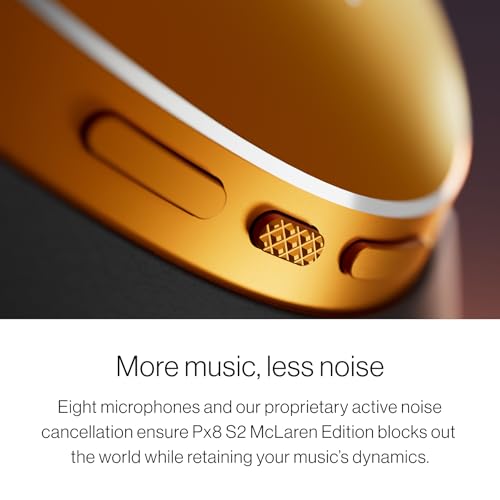 Image of Bowers & Wilkins Px8 S2 McLaren Edition Wireless Over-Ear Headphones, Noise Cancelling Bluetooth Headphones, aptX Lossless, Memory Foam Ear Cushions, High-Resolution Audio, All-Day Comfort