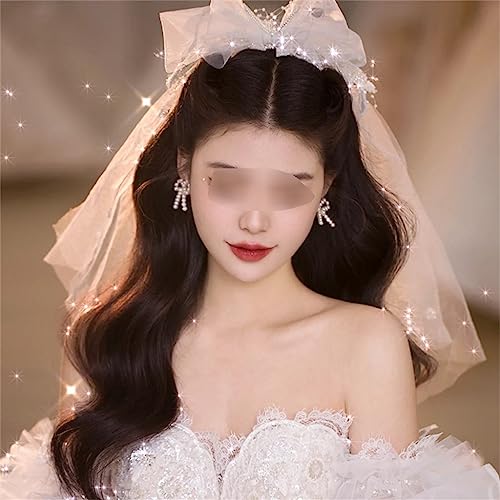 Lazo y velo de novia ligero estilo Mori para un peinado de princesa intacto y cómodo 4