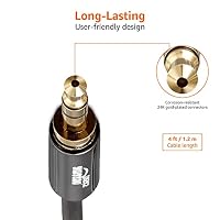 Amazon Basics Auxiliary Kabel, Stereo-Audiokabel, 3,5 mm-Klinkenstecker auf 3,5 mm-Klinkenstecker, 1.2 m, 2-er Pack, Schwarz – Ansicht 5