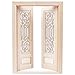 AUEAR, 1:12 Dollhouse Miniature Furniture Unpaint Wooden Doors for DIY Scene Doll Home Craft (2 Horizontal Panel)