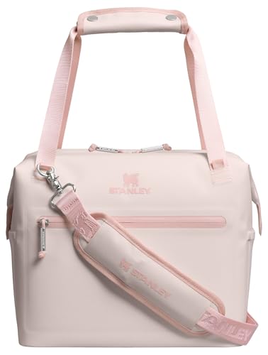 STANLEY All Day Julienne Midi Soft Cooler Bag and Lunch Box 12 Quarts | 20 Can Cooler with Handles and Strap | Stays Cold for Hours | Insulated Travel Bag with Zipper | BPA-Free | Rose Quartz
