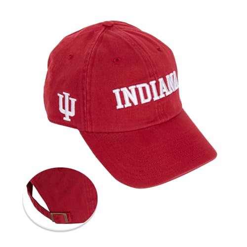 Desert Cactus Indiana University Baseball Hat Hoosiers Bloomington Brimmed Embroidered Hats Cap Adjustable Cloth Strap Adult (Style I1)