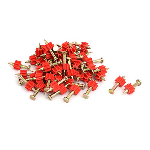 Aexit 25mm Long Fastener 3mm Shaft Carbon Steel Hammer Driver Fastener Cement Nail 80pcs Model:10as584qo401
