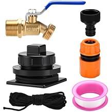 Stock Tank Plug Kit for Rubbermaid 5070150100, 300 Gallon Stock Tank 2 in Holes Stock Tank Plug Replacement, and 1-1/4" 3/4" Adapter with 3/4" Brass Hose Faucet Garden Hose Connector