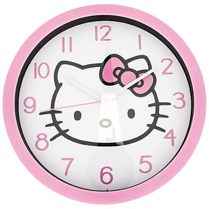 Accutime Hello Kitty Face Pink Colorway Wall Clock, HK 3059 review image