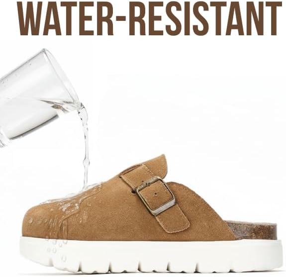 Project Cloud Chunky Kids Clogs – 100% Genuine Leather Clogs for Kids with Cork Footbed & Arch Support – Non-Slip Mules & Sandals for Girls Footwear (Little BentonChunky) - Image 6