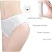 STARLY Women's Disposable Pure Cotton Underwear Travel Panties High Cut Granny Briefs (10pcs,White,XL)