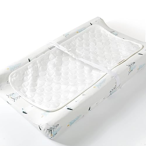 GRSSDER Forros acolchoados à prova d'água, 2 unidades, capas de trocador ultramacias, 33 x 68 cm, e