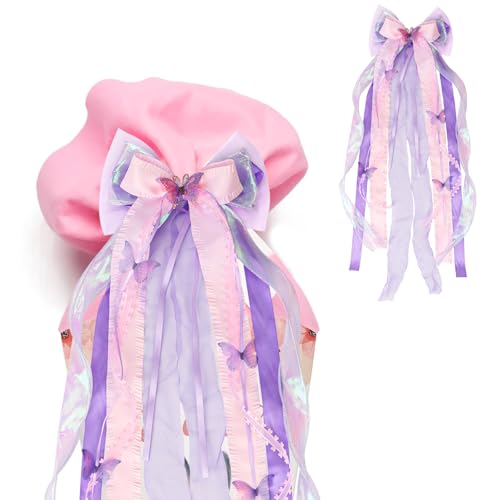 BEIMEIII Schultüte Schultüten Schleife Zuckertüten Schleife Schultüte Dekoration Schultütenschleife Zuckertüten Bastelset zur Einschulung Hellviolett