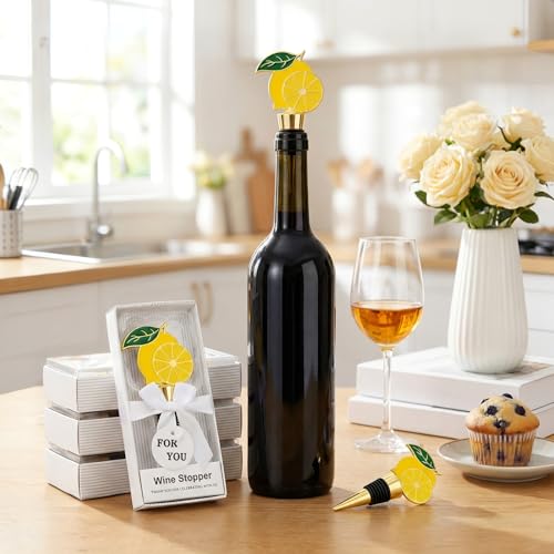 30PCS Lemon Wine Stoppers for Wedding Favors Bridal Shower Lemon Party Gifts for Guests Souvenir Decorations Keepsakes for Guests by YKLIGTN - Image 5