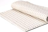 BOWERBIRD Premium Air Cushion Bathtub Mat with 800+ Air-Filled Cells, Provide Unprecedented Cushioned and Soft Comfort, Reduce Fatigue on Your Feet (Natural Rubber, Cream, 27”×15”)