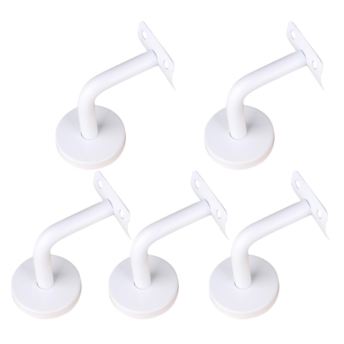 Support de rampe acier inoxydable blanc 60x60 mm haut de gamme pour main courante chic