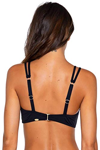 Sunsets Taylor Bralette Women's Swimsuit Bra Sized Bikini Top With Underwire, Black, 36D/38C #TOP1