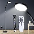 FBBJFF Happy Light Therapy lamp 11000 Lux,LED UV-Free Sunlight lamp,Full Spectrum Happy Therapy lamp with 10 Adjustable Brightness Levels,2 in 1 Retractable Floor Sad Lamp (Black)