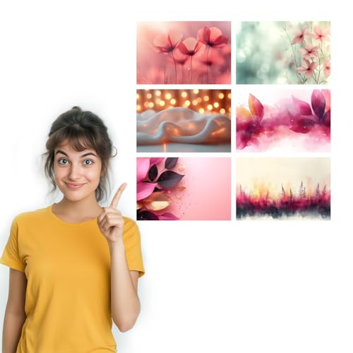 Image of SiddArtify Floral Wall Art Prints Set - Botanical Flower Poster Decor for Living Room Bedroom Office - 12x18 inch Sticker Pack of 6