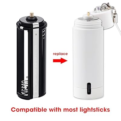 Mandu Deco Rechargeable Kpop Lightstick Battery for K-pop Concerts, Protective Cap with Keychain, Lasts 4 to 6 Hours, White