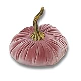 Large Velvet Pumpkin Blush, Handmade Home Decor, Wedding Centerpiece Decor, Holiday Mantle Centerpiece Decor, Fall Halloween Thanksgiving Decoration