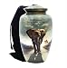 Elephant Cremation Urn with Velvet Bags and Custom Engraving (Large)