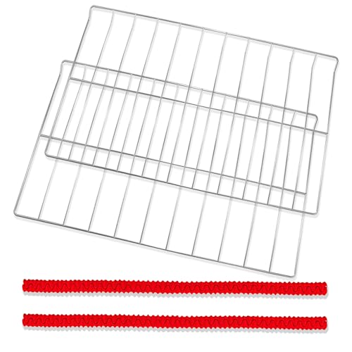 W10550642 WPW10550642 Oven Rack 25L x 15W Compatible with Whirlpool WFG505M0MS WFG32000MS Replacement Parts Compatible with Amana Series AGR3130BAW AGR4230BAB 304 Stainless Steel 2 Pcs