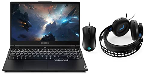 Image of Lenovo Legion 5 10th Gen Intel i5 15.6 inches FHD IPS 250Nits Gaming Laptop (8GB /512GB SSD /Windows 10 Home /120Hz /GTX 1650 4GB /Black /2.3Kg),82AU00PMIN + M300 RGB Gaming Mouse + H300 Gaming Headset, 50mm Drivers