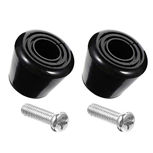 Abaodam 4Pcs Roller Skate Toe Stoppers Pu Rubber Double Row Roller Skate Toe Stops Plugs Brake Block With Screws For Quad Skates Ice Skates Black #TOP29