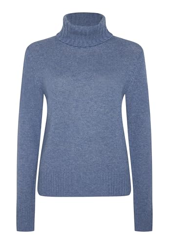 Image of Style & Republic Women's 100% Cashmere Turtleneck Sweater, Regular Fit, Premium Knit Jumper for Autumn, Winter and Spring